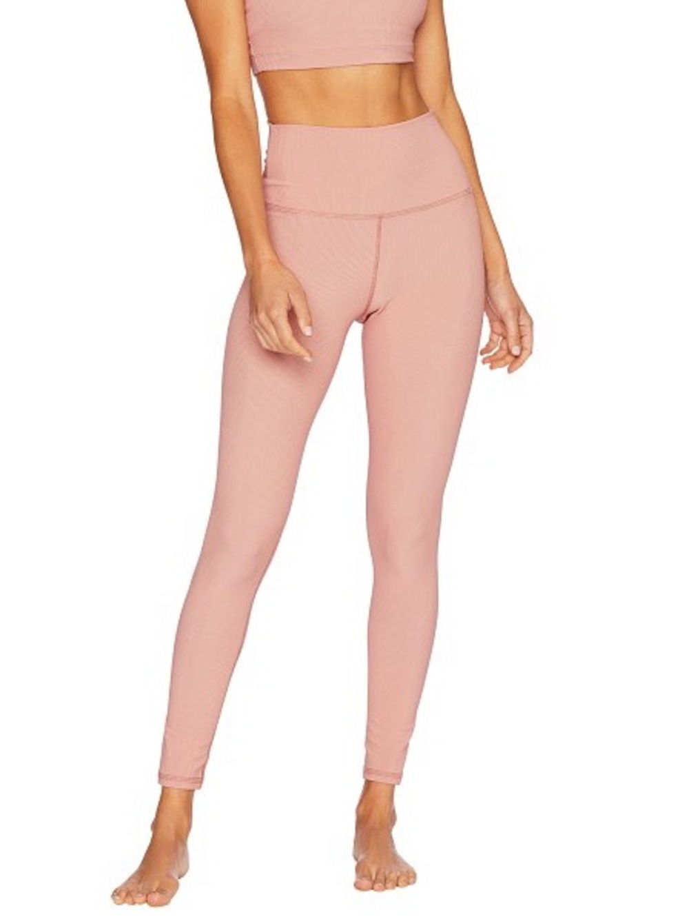Beach Riot Ayla‎ High-Waist Pink Ribbed Leggings, SZ L (US 8-10) NWOT